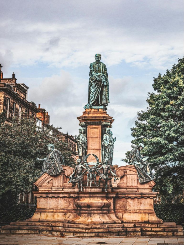Statue in Edinburgh West End square