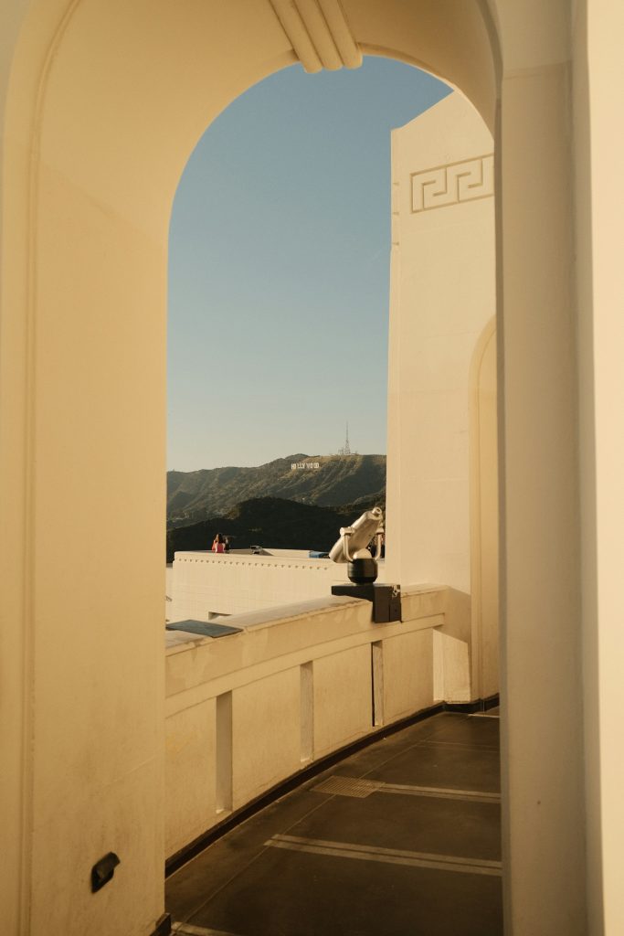 View of Hollywood Sign from Griffith Observatory terrace